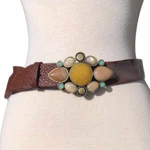 Boho Set Stone/Crystal Buckle Belt